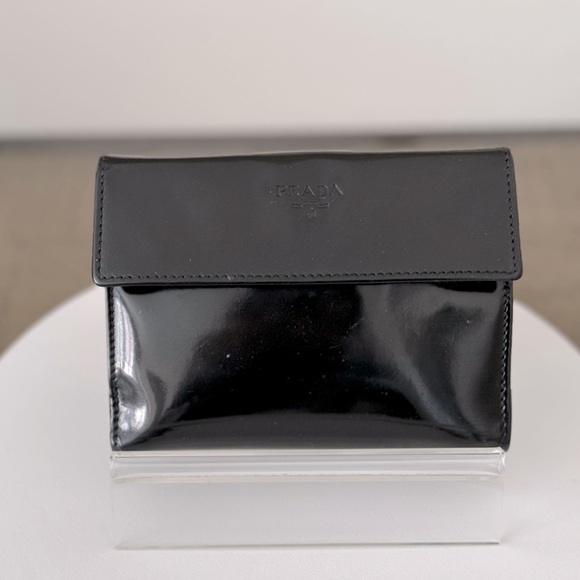 Prada Black Patent Compact Wallet - Picture 1 of 10